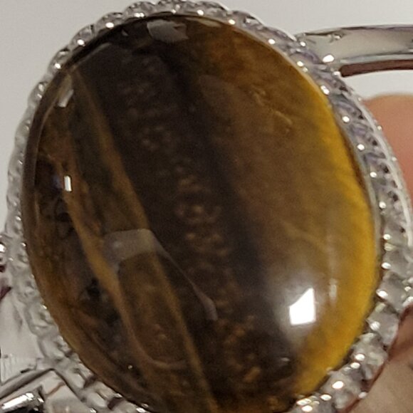 Womens Osirock Brown Stone Cuff Bangle Watch - Picture 8 of 14